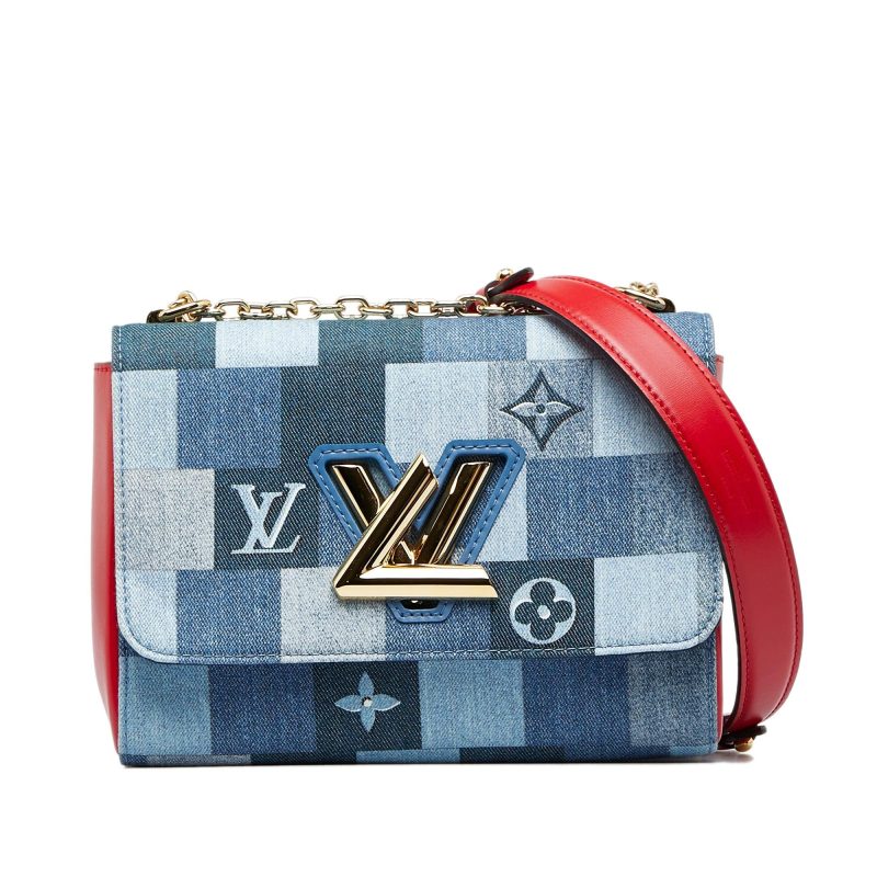 Louis Vuitton Damier Denim Patchwork Twist MM (HeRXdW)