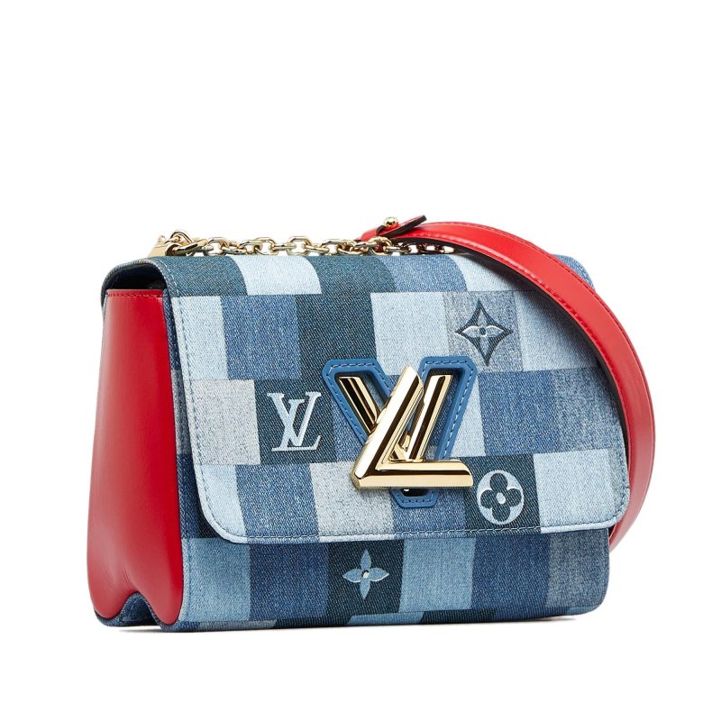 Louis Vuitton Damier Denim Patchwork Twist MM (HeRXdW) - Image 2