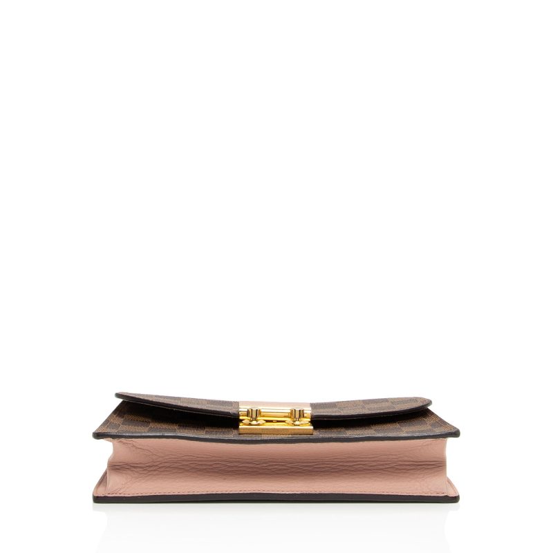 Louis Vuitton Damier Ebene Croisette Chain Wallet (IbUAlI) - Image 4