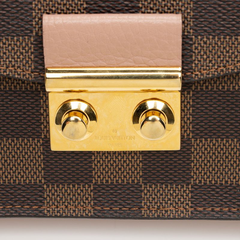 Louis Vuitton Damier Ebene Croisette Chain Wallet (IbUAlI) - Image 8