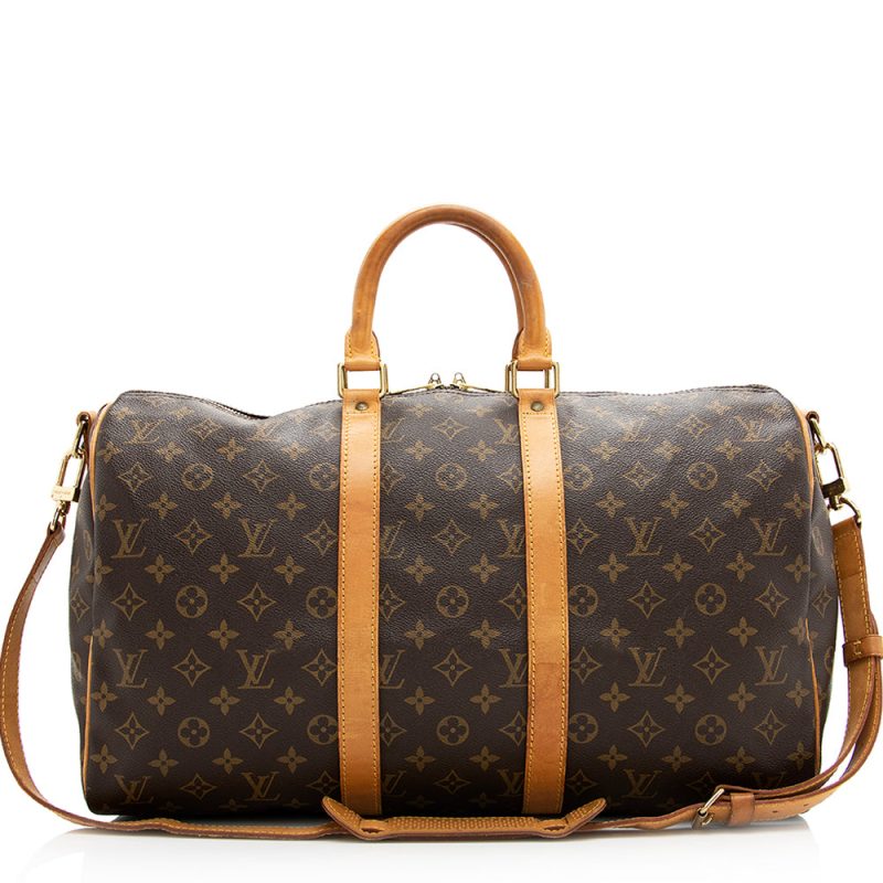 Louis Vuitton Vintage Monogram Canvas Keepall Bandouliere 45 Duffel Bag (20810)