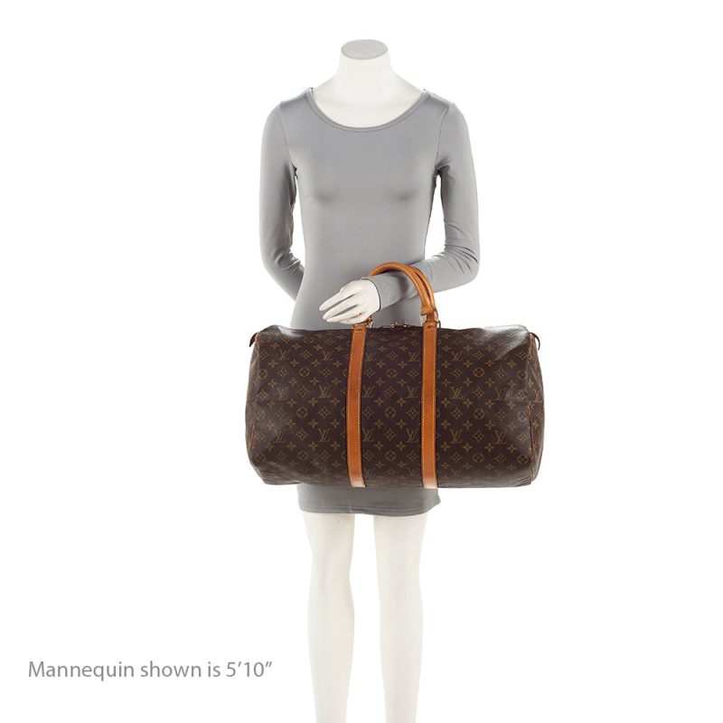 Louis Vuitton Vintage Monogram Canvas Keepall 50 Duffle Bag (eII6TM) - Image 5
