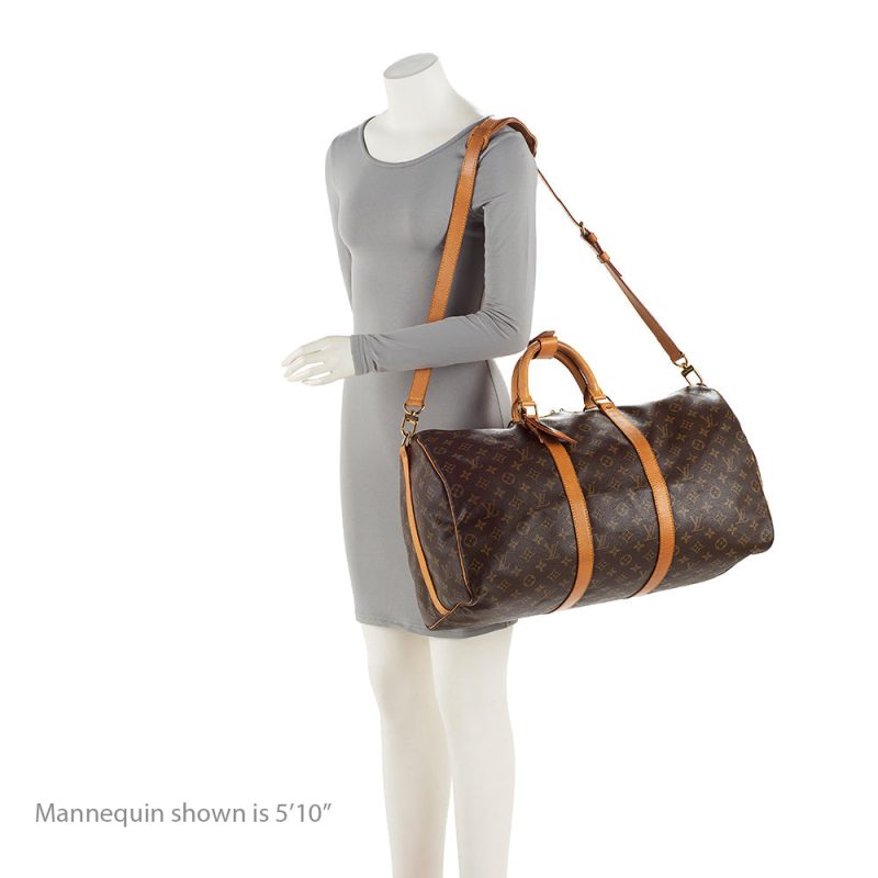Louis Vuitton Vintage Monogram Canvas Keepall Bandouliere 50 Duffle Bag (20813) - Image 5