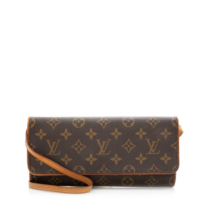 Louis Vuitton Vintage Monogram Canvas Pochette Twin GM Shoulder Bag (20344)