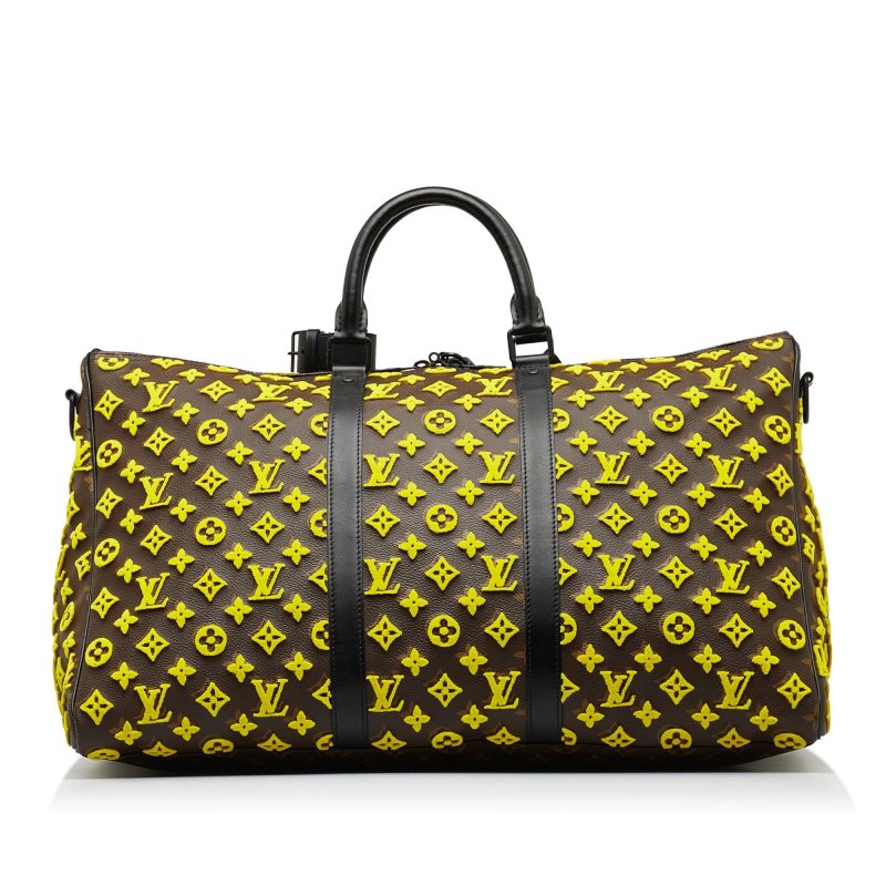 Louis Vuitton Monogram Tuffetage Triangle Keepall Bandouliere 50 (ohQ7xi) - Image 3