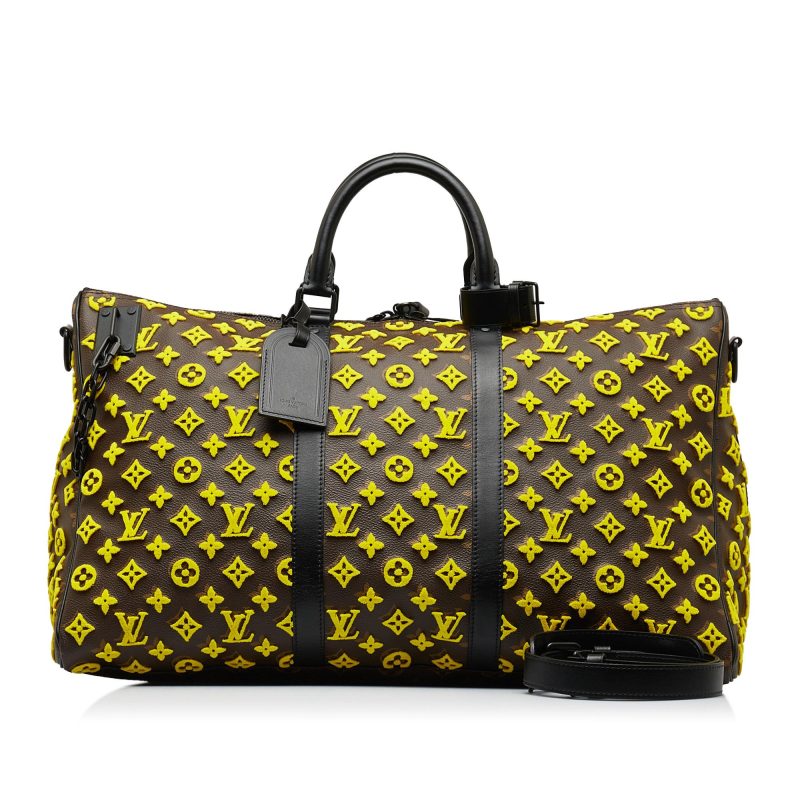Louis Vuitton Monogram Tuffetage Triangle Keepall Bandouliere 50 (ohQ7xi) - Image 5