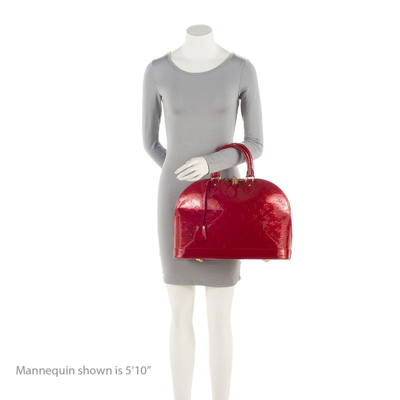 Louis Vuitton Monogram Vernis Alma GM Satchel (21415) - Image 5
