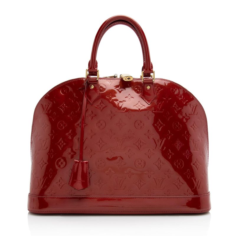 Louis Vuitton Monogram Vernis Alma GM Satchel (22282)