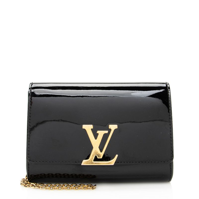 Louis Vuitton Patent Leather Louise Shoulder Bag (19742)