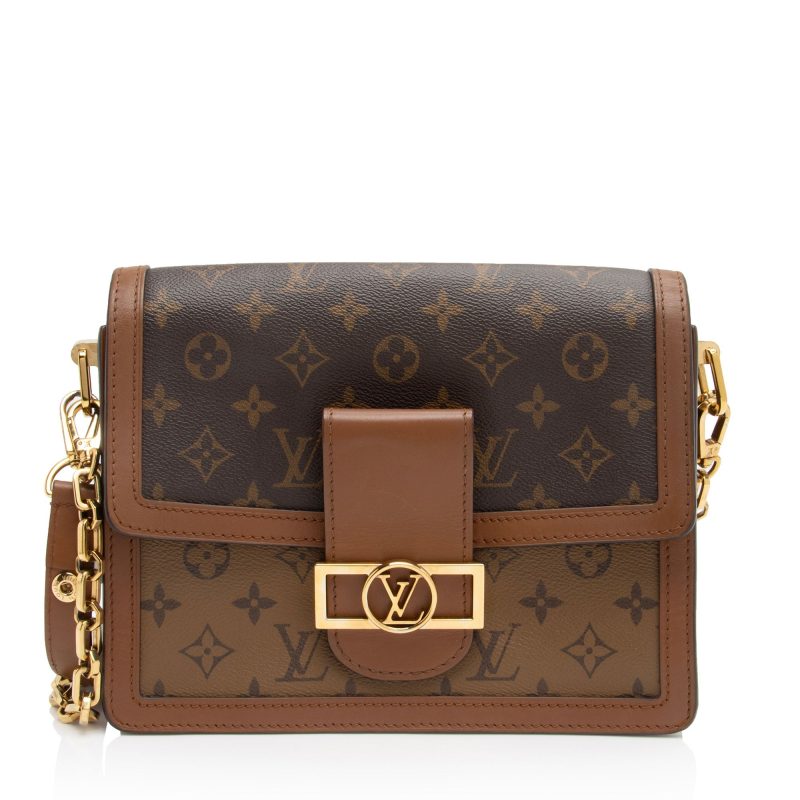 Louis Vuitton Reverse Monogram Dauphine MM Shoulder Bag (VOdubV)