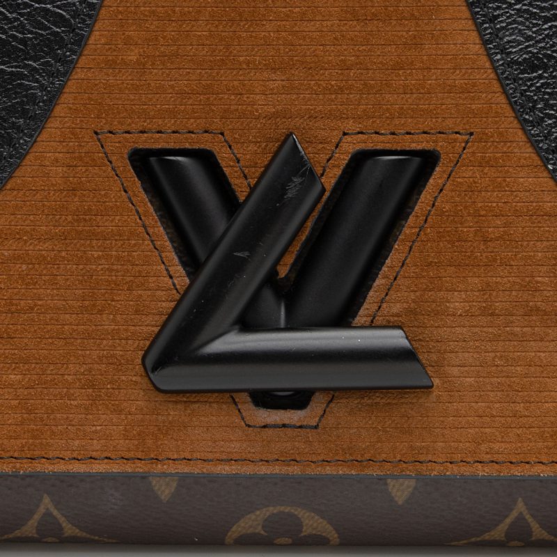 Louis Vuitton Suede Calfskin Wild Leopard Print Twist Chain Wallet (640zA2) - Image 9