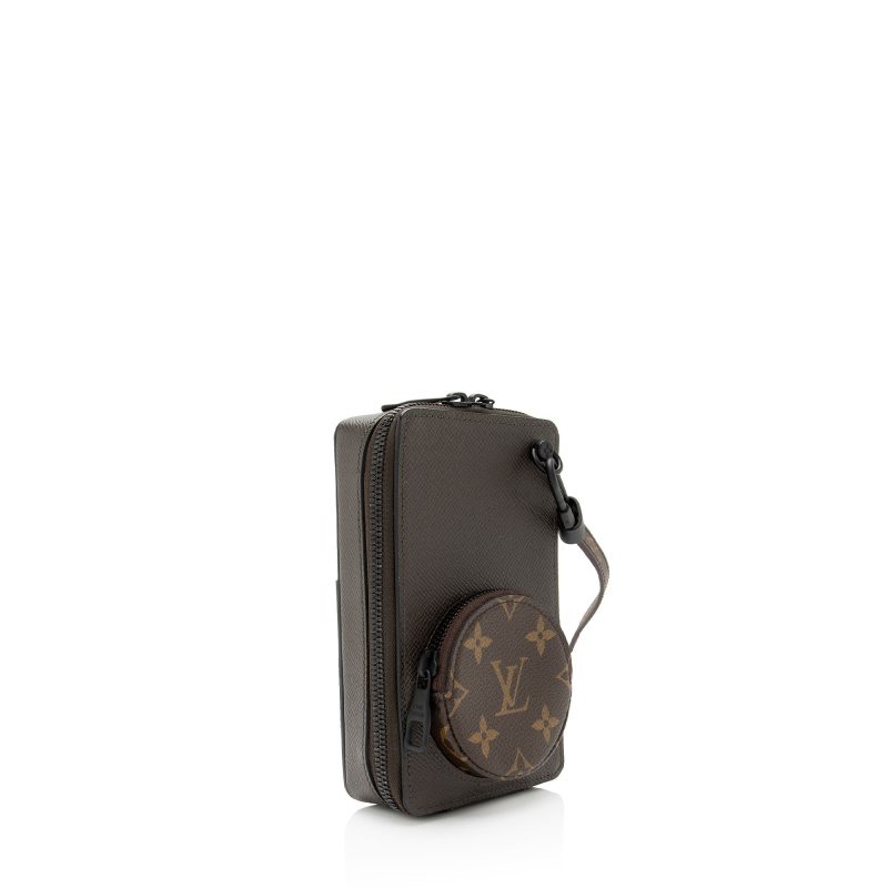 Louis Vuitton Taiga Leather Monogram Canvas Phone Box Crossbody Bag (tzlpri) - Image 2