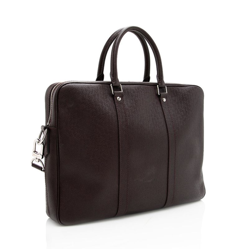 Louis Vuitton Taiga Leather Porte Documents Voyage Briefcase (18195) - Image 2