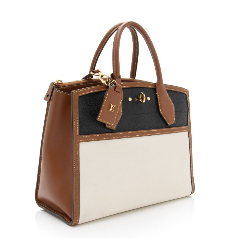 Louis Vuitton Taurillon CIty Steamer MM Tote (PHS49y) - Image 2