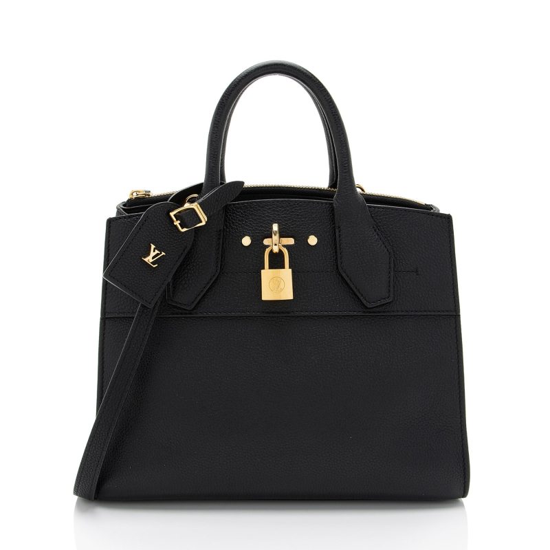 Louis Vuitton Taurillon CIty Steamer PM Tote (DkJJ7O)