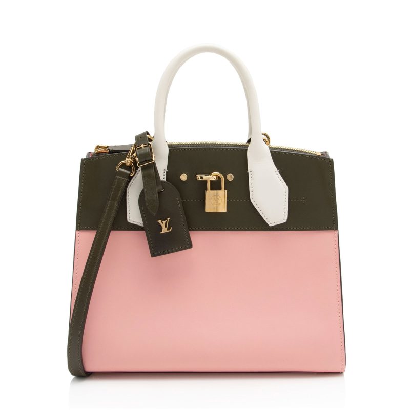 Louis Vuitton Taurillon CIty Steamer PM Tote (1H3ZRB)