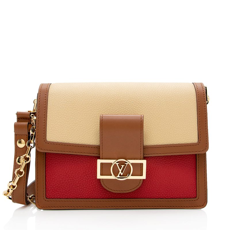 Louis Vuitton Taurillon Leather Dauphine MM Shoulder Bag (ZlkYV5)