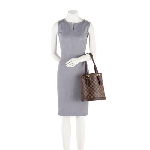 Louis Vuitton Vintage Damier Ebene Marais Bucket Tote (16670) - Image 5