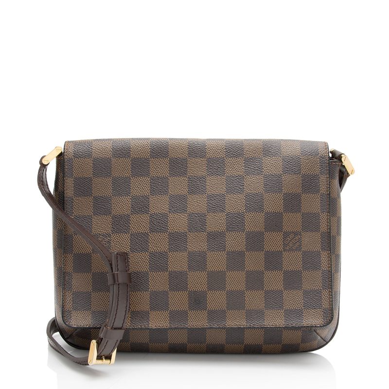 Louis Vuitton Vintage Damier Ebene Musette Tango Shoulder Bag (FZaXbp)