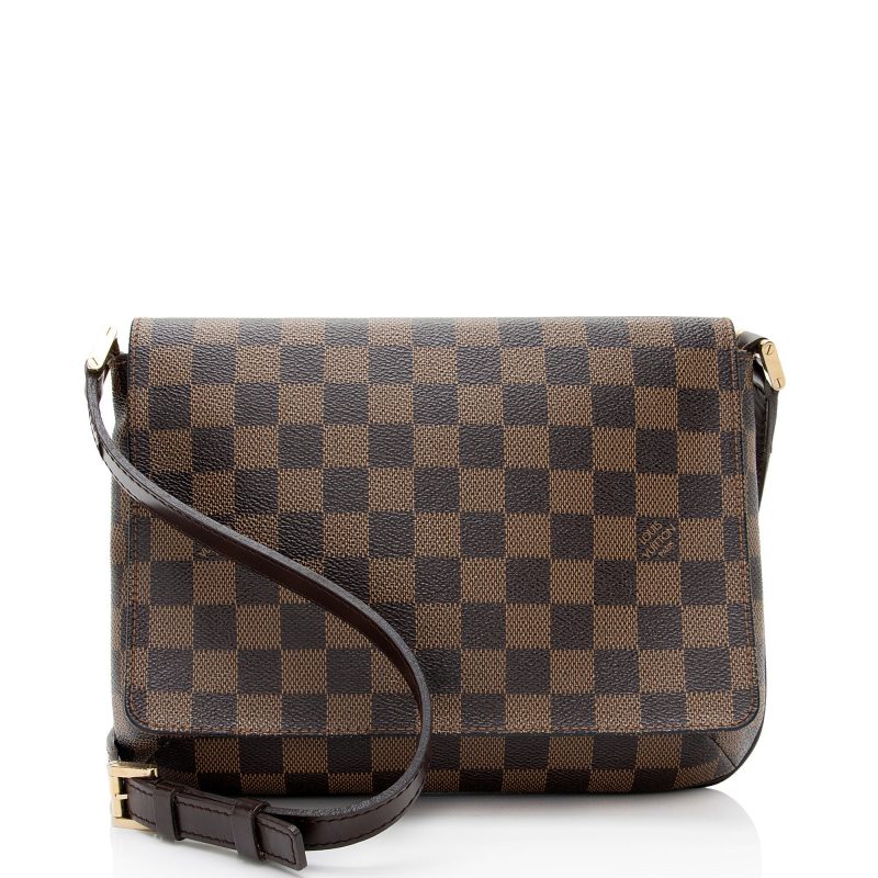 Louis Vuitton Vintage Damier Ebene Musette Tango Shoulder Bag (aHz0eB)