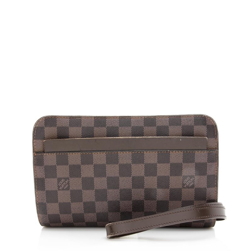 Louis Vuitton Vintage Damier Ebene Saint Louis Wristlet Clutch (22250)
