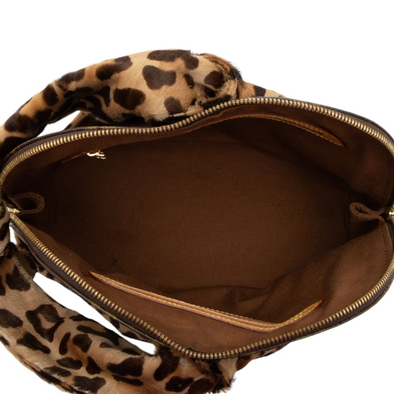 Louis Vuitton Vintage Limited Edition Monogram Canvas Leopard Pony Hair Alaia Alma Satchel (vCxD54) - Image 7