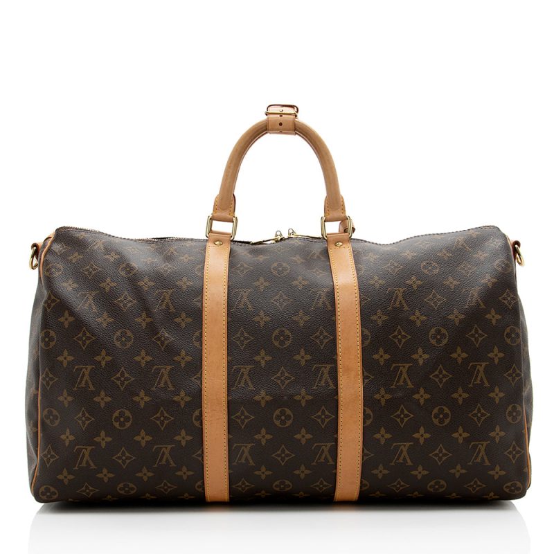 Louis Vuitton Vintage Monogram Canvas Bandouliere Keepall 50 Duffel Bag (17038) - Image 3