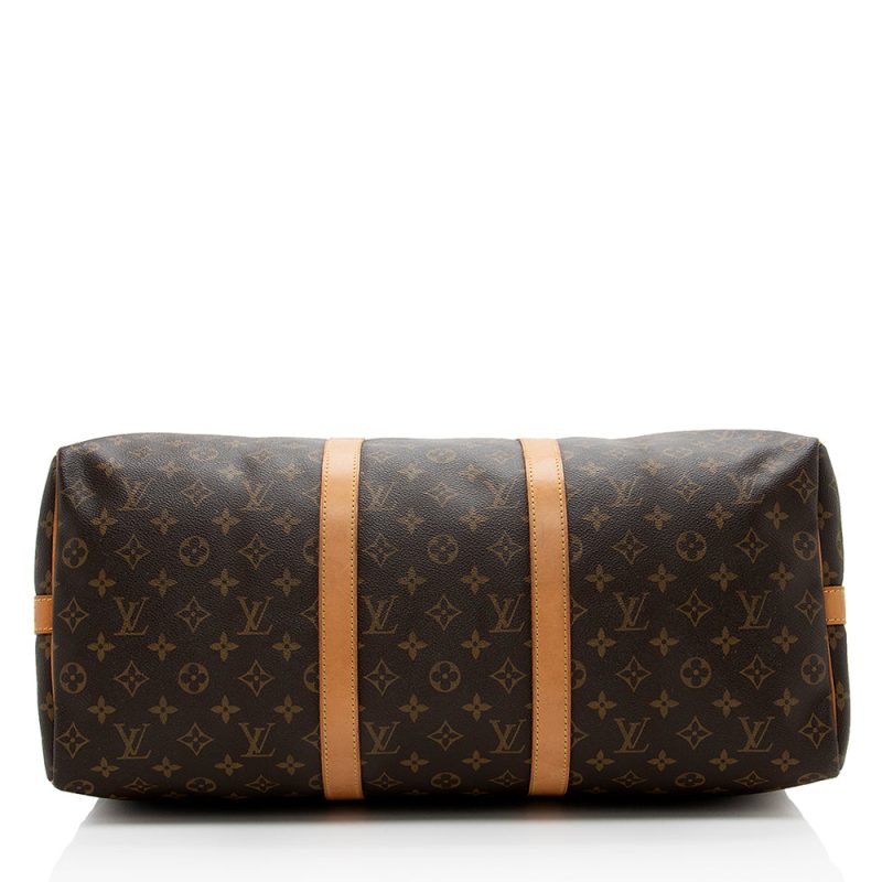Louis Vuitton Vintage Monogram Canvas Bandouliere Keepall 50 Duffel Bag (17038) - Image 4