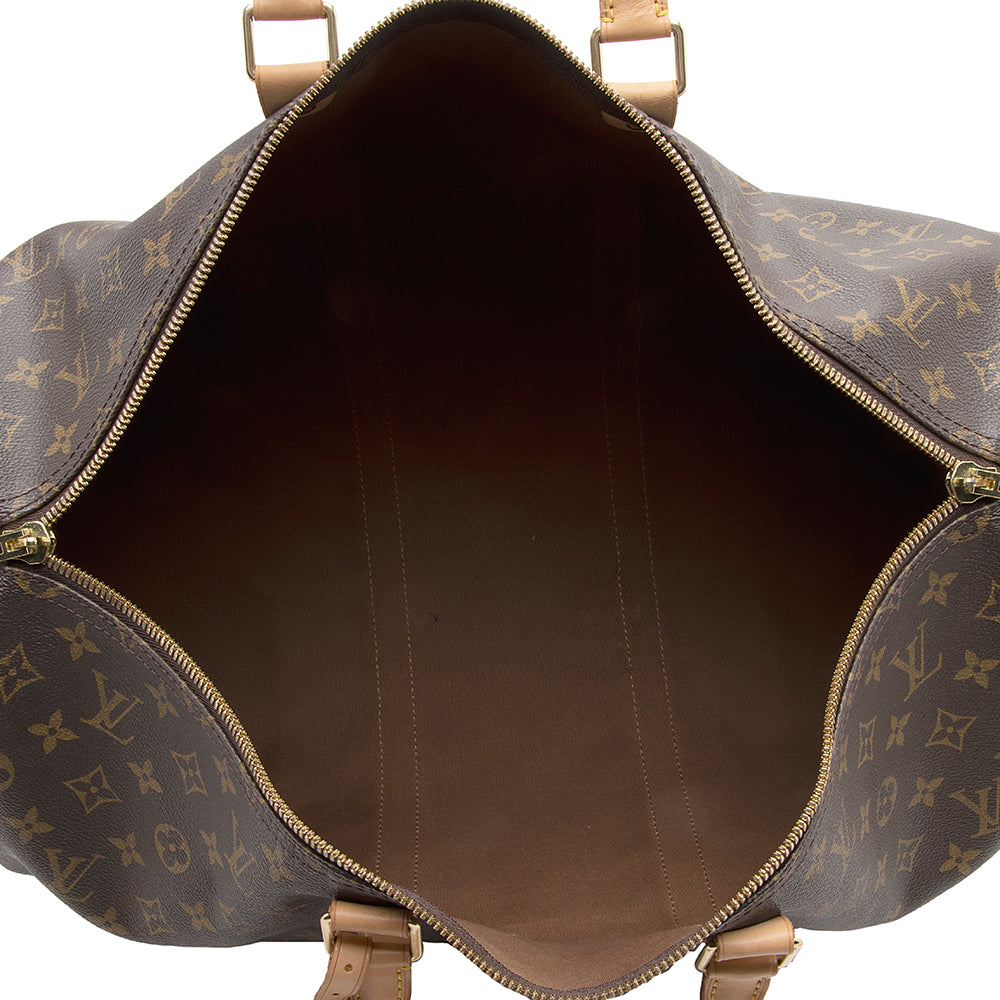 Louis Vuitton Vintage Monogram Canvas Bandouliere Keepall 50 Duffel Bag (17038) - Image 6