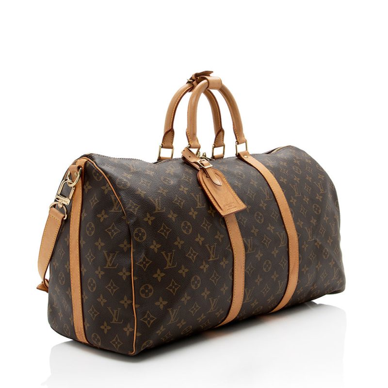 Louis Vuitton Vintage Monogram Canvas Bandouliere Keepall 50 Duffel Bag (17038) - Image 2