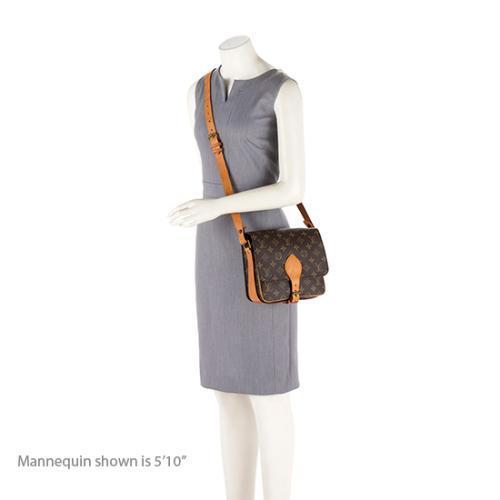Louis Vuitton Vintage Monogram Canvas Cartouchiere MM Shoulder Bag (16667) - Image 5