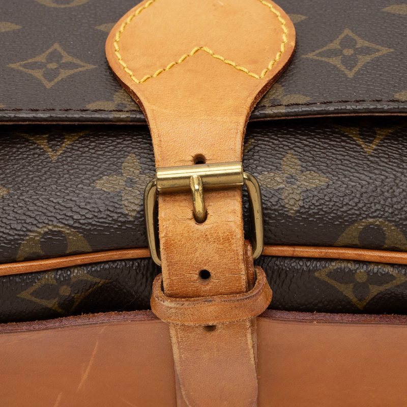 Louis Vuitton Vintage Monogram Canvas Cartouchiere MM Shoulder Bag (7VUXQB) - Image 9