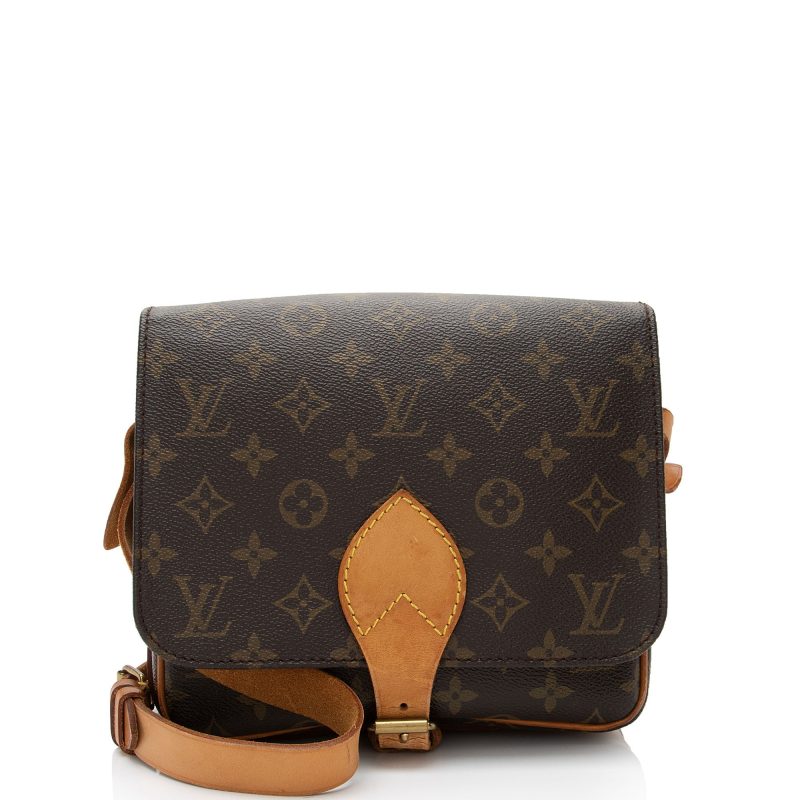 Louis Vuitton Vintage Monogram Canvas Cartouchiere MM Shoulder Bag (7VUXQB)