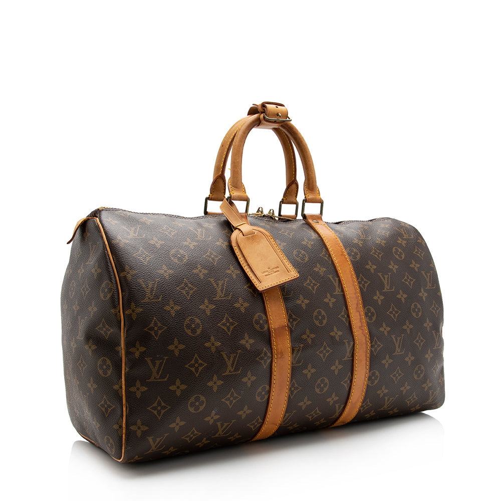 Louis Vuitton Vintage Monogram Canvas Keepall 45 Duffel Bag (16636) - Image 2