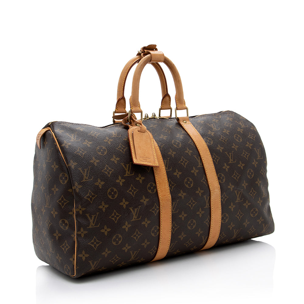 Louis Vuitton Vintage Monogram Canvas Keepall 45 Duffel Bag (16876) - Image 2
