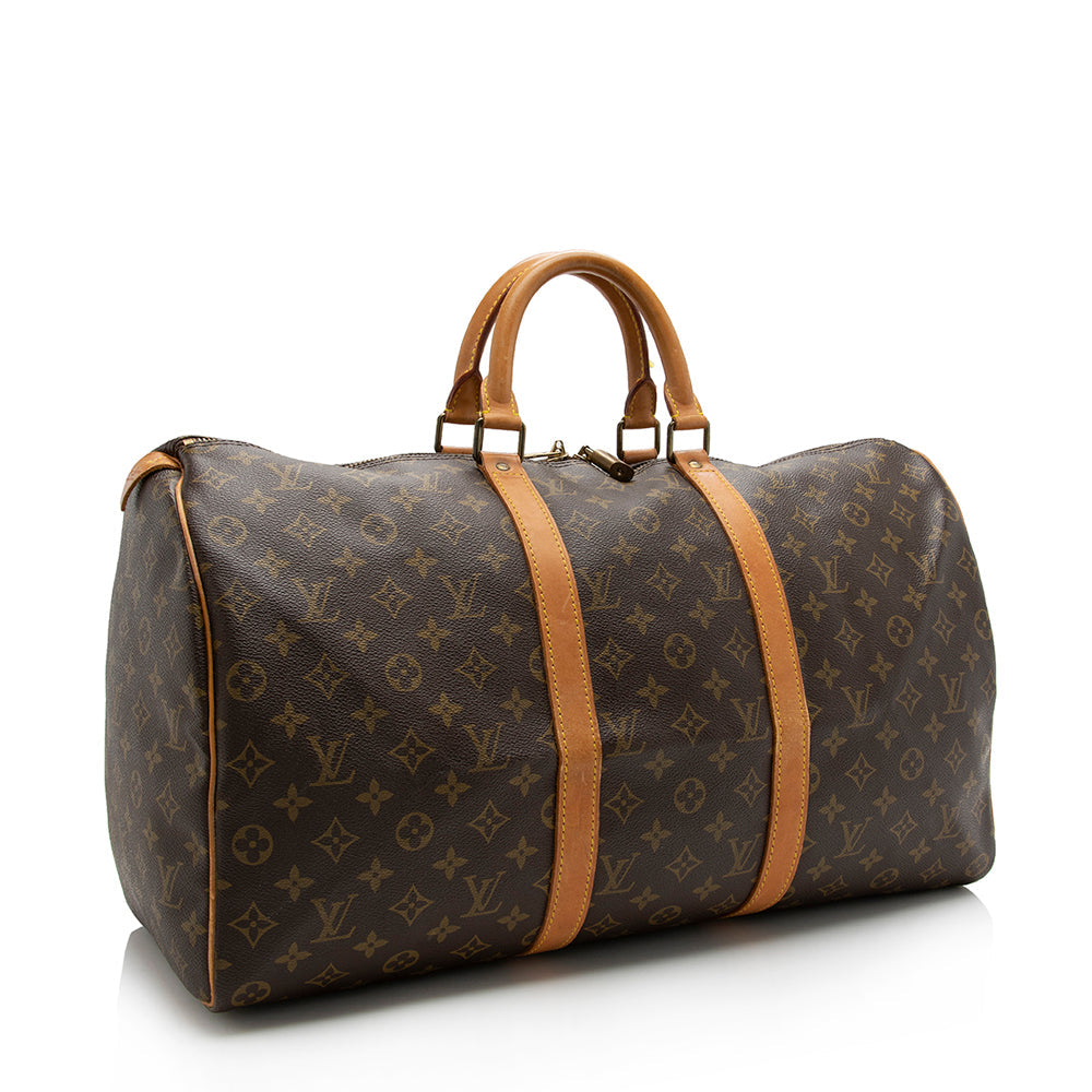 Louis Vuitton Vintage Monogram Canvas Keepall 50 Duffel Bag (16752) - Image 2