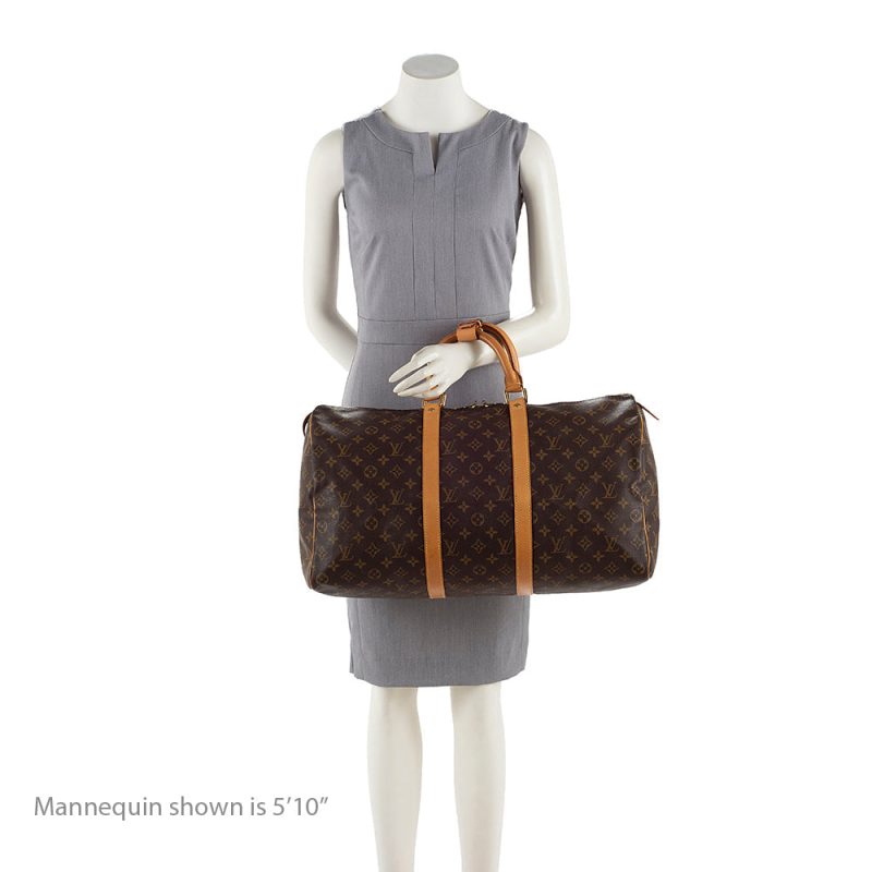 Louis Vuitton Vintage Monogram Canvas Keepall 50 Duffel Bag (17140) - Image 5