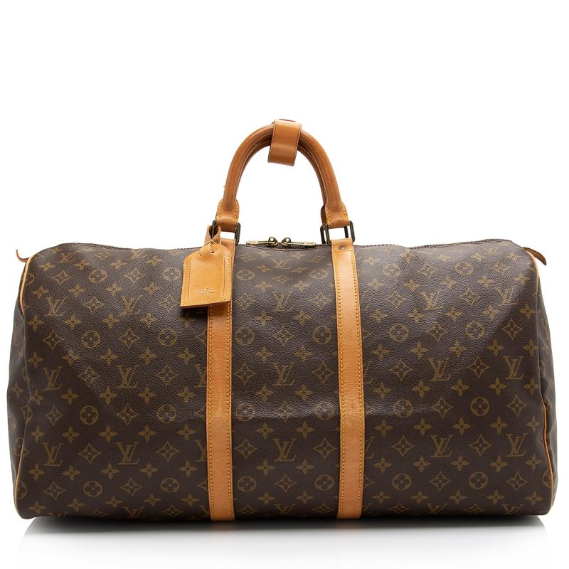 Louis Vuitton Vintage Monogram Canvas Keepall 55 Duffle Bag (HJ33aV)