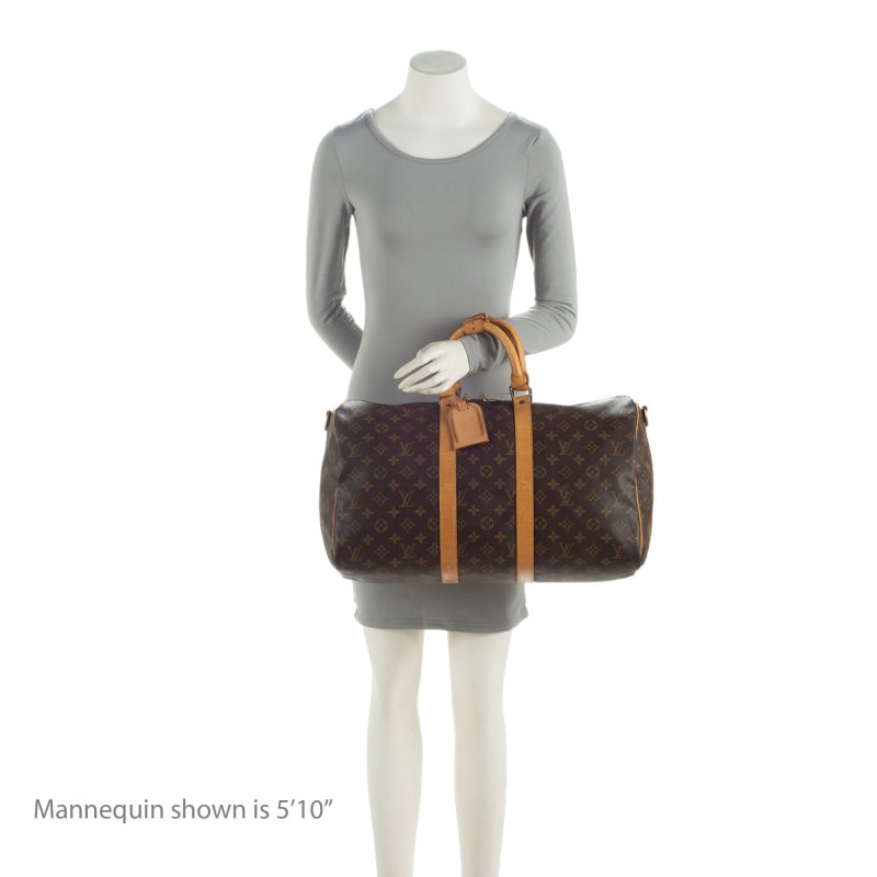Louis Vuitton Vintage Monogram Canvas Keepall Bandouliere 45 Duffle Bag (eLIEgI) - Image 5