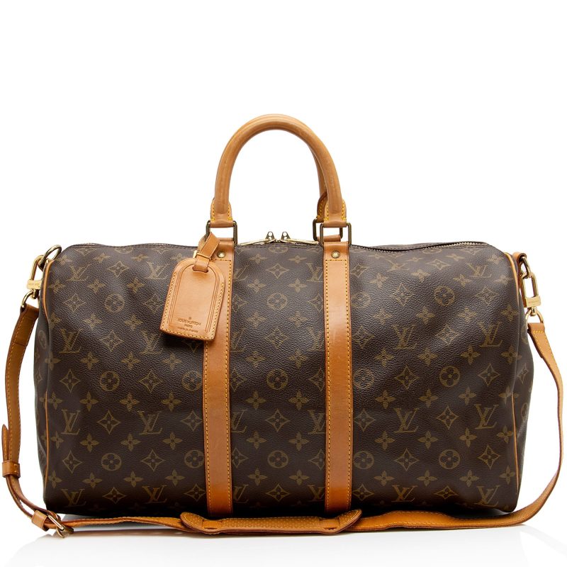 Louis Vuitton Vintage Monogram Canvas Keepall Bandouliere 45 Duffle Bag (vusdK4)