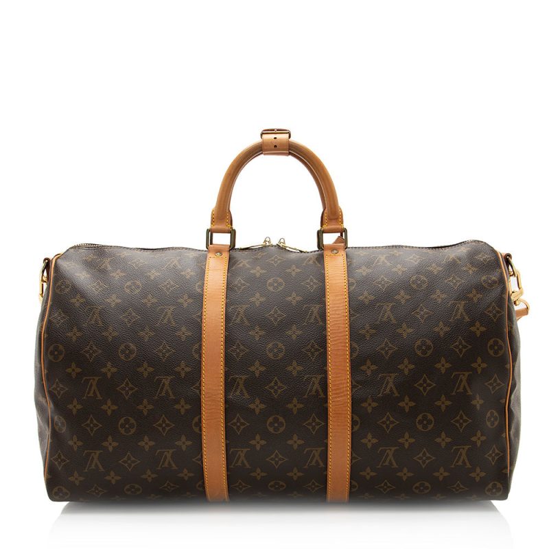 Louis Vuitton Vintage Monogram Canvas Keepall Bandouliere 50 Duffel Bag (20375) - Image 3