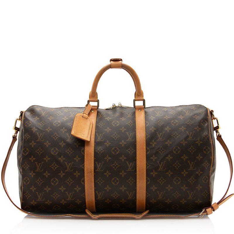 Louis Vuitton Vintage Monogram Canvas Keepall Bandouliere 50 Duffel Bag (20375)