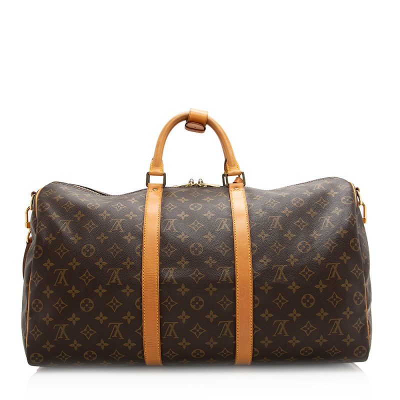 Louis Vuitton Vintage Monogram Canvas Keepall Bandouliere 50 Duffle Bag (20813) - Image 3
