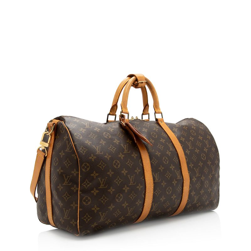 Louis Vuitton Vintage Monogram Canvas Keepall Bandouliere 50 Duffle Bag (20813) - Image 2