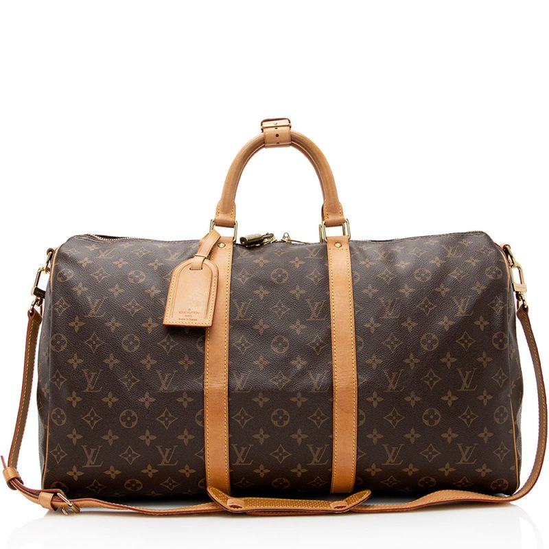 Louis Vuitton Vintage Monogram Canvas Keepall Bandouliere 50 Duffel Bag (21454)