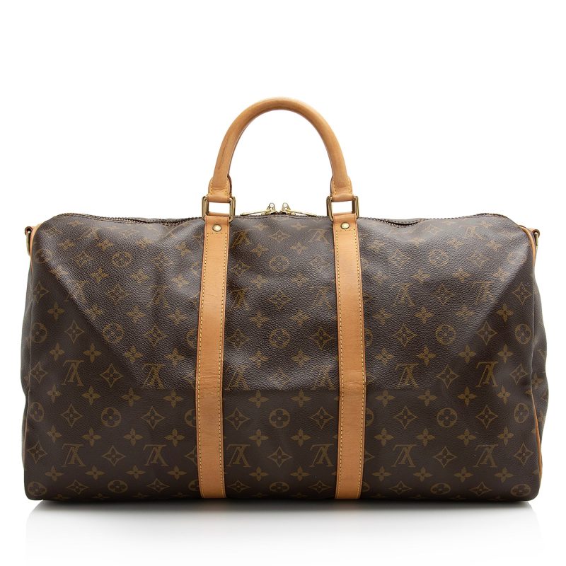 Louis Vuitton Vintage Monogram Canvas Keepall Bandouliere 50 Duffle Bag (22496) - Image 3