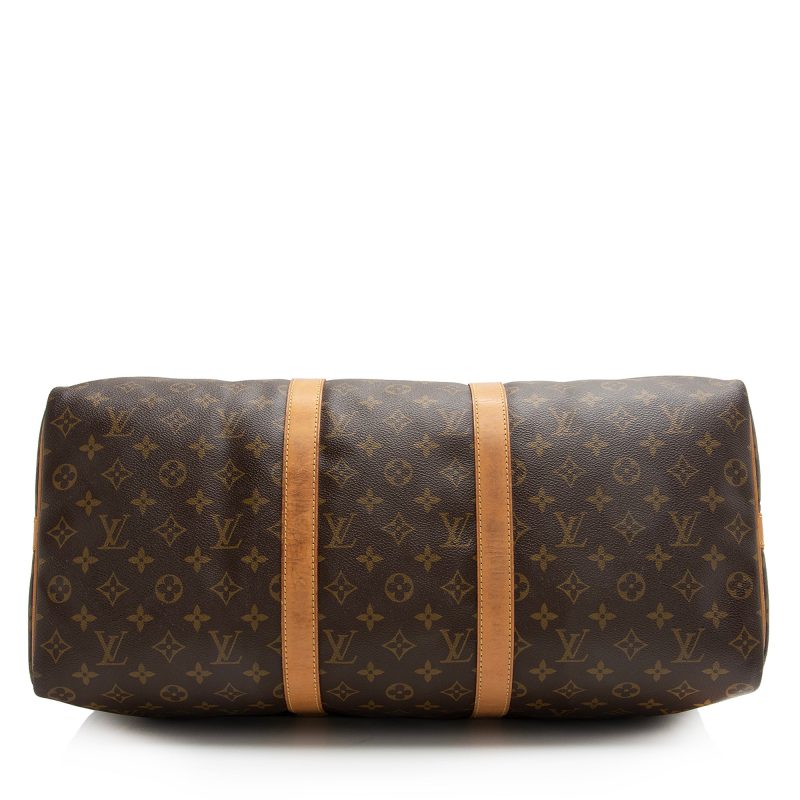 Louis Vuitton Vintage Monogram Canvas Keepall Bandouliere 50 Duffle Bag (22496) - Image 4