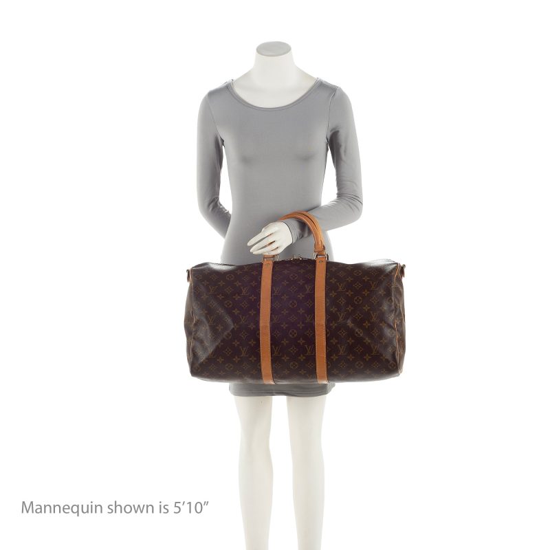 Louis Vuitton Vintage Monogram Canvas Keepall Bandouliere 50 Duffle Bag (22496) - Image 5