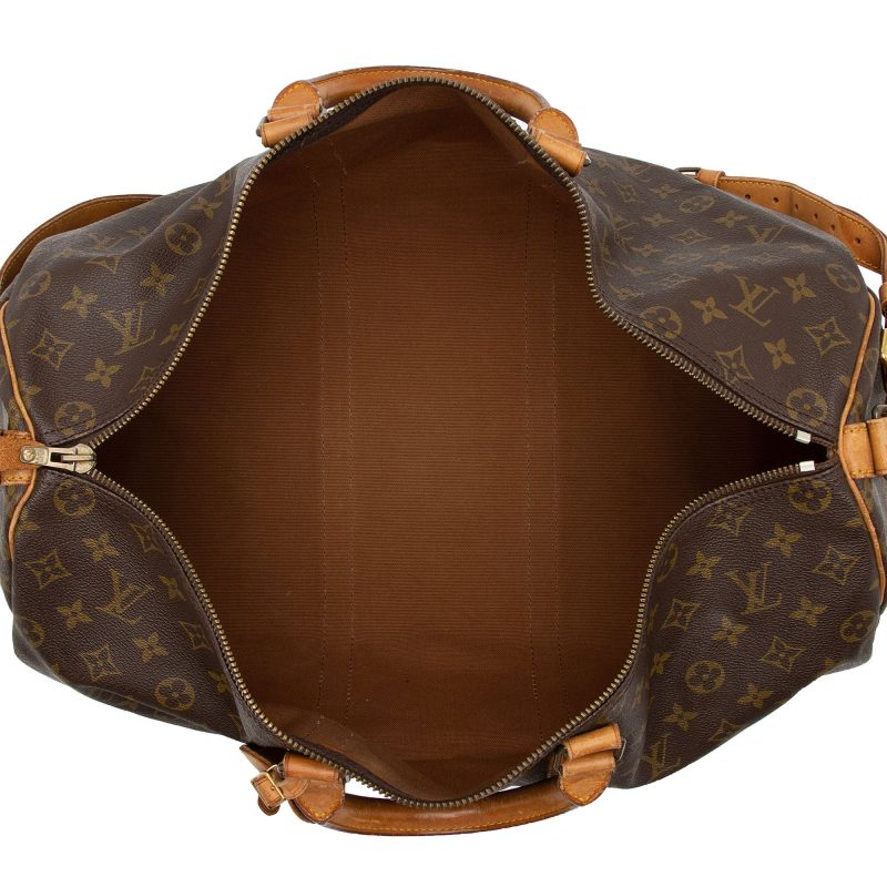 Louis Vuitton Vintage Monogram Canvas Keepall Bandouliere 50 Duffle Bag (3GGL8o) - Image 7