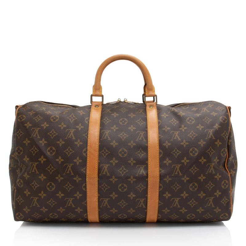 Louis Vuitton Vintage Monogram Canvas Keepall Bandouliere 50 Duffle Bag (ltytWp) - Image 3